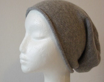 Schlichter Beanie aus feinstem Cashmere, 18 Farben, gestrickt, Mütze, Strickmütze, Kopfbedeckung, Wintermütze