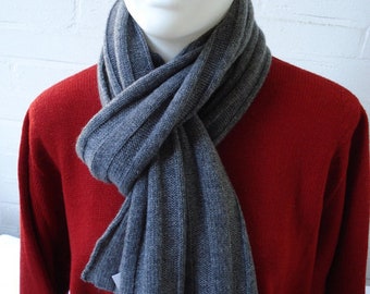 Pure cashmere ribbed scarf, 20 colors, 4 lengths, winter scarf, scarf, men's scarf, women's scarf