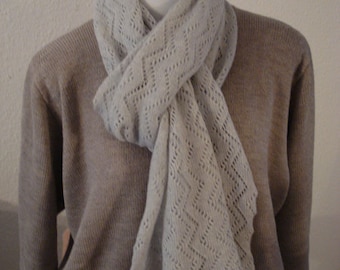 Hole pattern scarf made of the finest cashmere, 20 colors, knitted, wafer-thin, super soft,
