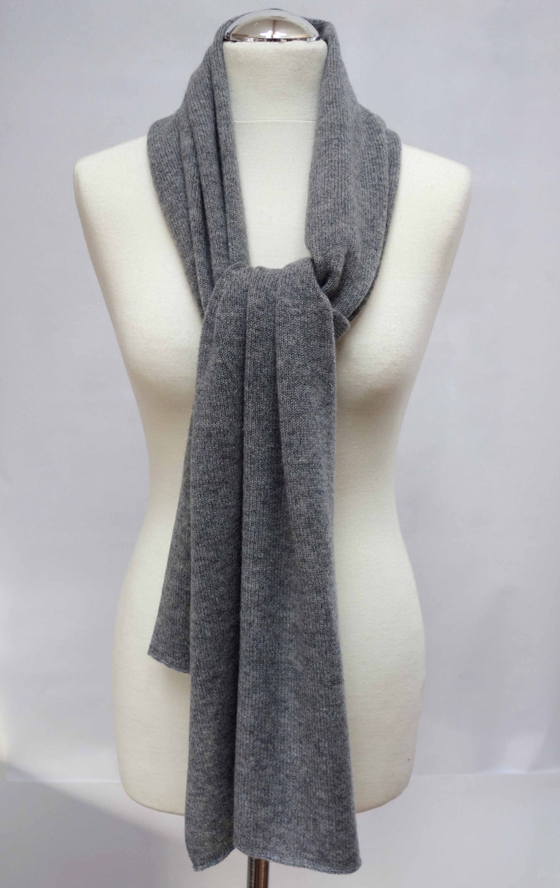 Narrow cashmere scarf, 20 colors, super soft, winter scarf, shawl, wool scarf image 3