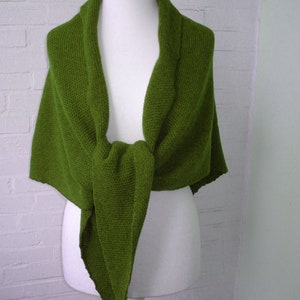 Large cashmere triangular shawl, knitted in mesh patent, 20 colors, shoulder shawl, stole, image 1