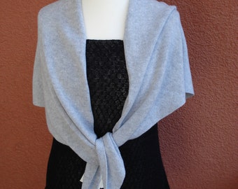 Wafer-thin cashmere triangular shawl, 3 sizes, 18 colors, knitted, shoulder shawl, scarf, wool scarf