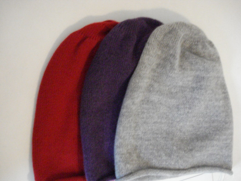 Schlichter Beanie aus feinstem Cashmere, 18 Farben, gestrickt, Mütze, Strickmütze, Kopfbedeckung, Wintermütze Bild 3