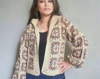 Cardigan Homme Tricoté Col Châle - Style Bohème Multicolore, Jacquard Vintage - Chaud Pour Hiver, Grandes Tailles - 13
