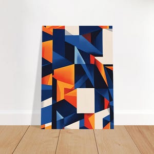 Vibrant AI Abstract Art Poster - Fine Art Giclée Print for Home Decor