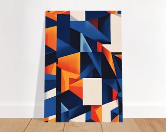 Vibrant AI Abstract Art Poster - Fine Art Giclée Print for Home Decor