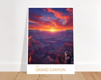 AI Grand Canyon Poster - Stunning Fine Art Print - Vivid Colors & Eco-Friendly