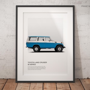 Classic Toyota Land Cruiser 50 Series Poster FJ50 | Car Art Print | Off-Road Wall Decor | Perfect Gift for Car Enthusiasts & Collectors