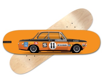 Iconic Classic BMW Model 2002 Alpina Racer Skateboard Wall Art, High-Quality Vintage Car Art, Perfect Gift for Any Car Lover