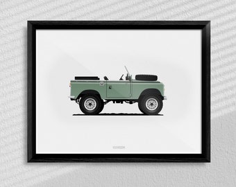 Topless Land Rover Series III Print