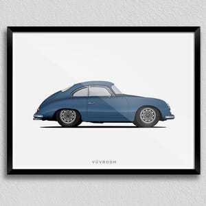 クラシック ポルシェ 356/2 シュトゥットガルト クーペ ブループリント 