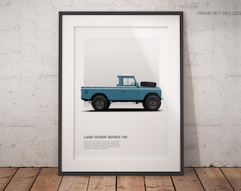 Land Rover 109 Truck Print