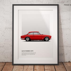 Alfa Romeo GTV Illustration Art Print – Automotive Wall Decor – Alfa Romeo Poster – Gift for Car Enthusiasts