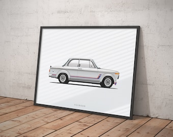 BMW 2002 Turbo Polaris | Poster Print of this Iconic Classic for any Car Lover
