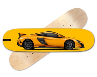 Orange McLaren Skateboard Wall Art