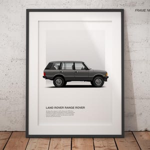 Classic Range Rover Art Print – Vintage Car Illustration – Automotive Wall Decor – Range Rover Poster – Gift for Car Enthusiasts