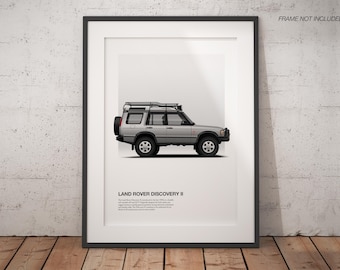 Land Rover Discovery II Art Print – Car Illustration – Automotive Wall Decor – Land Rover Poster – Gift for Car Enthusiasts