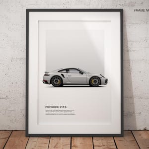 High-Quality Porsche 911S Illustration - Automotive Art Print - Original Wall Art for Car Lovers & Enthusiasts