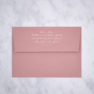 Dusty Pink Straight Flap Envelopes