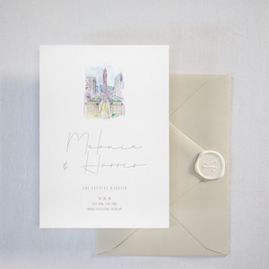 Partial Venue Watercolor  |  Hand Painted Custom Watercolor Wedding Venue Save The Date