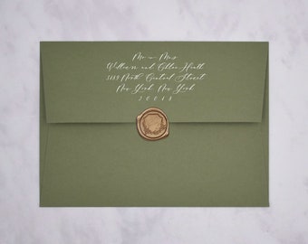Mid Green Straight Flap Envelopes | Sage Green Envelopes