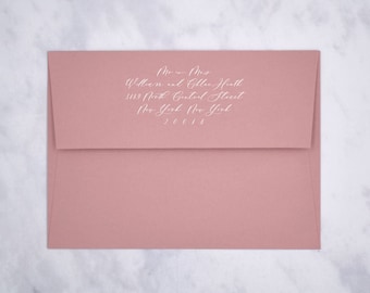 Dusty Pink Straight Flap Envelopes