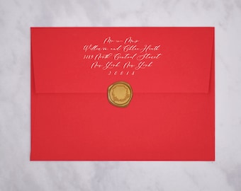 Bright Red Straight Flap Envelopes