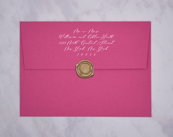 Fuchsia Pink Straight Flap Envelopes