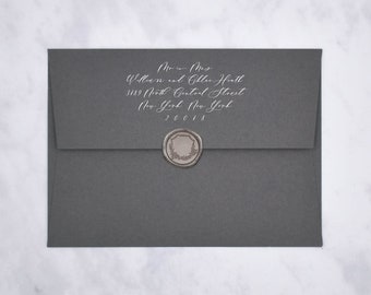 Dark Grey Straight Flap Envelopes