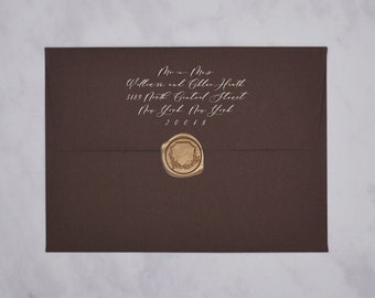 Dark Brown Straight Flap Envelopes