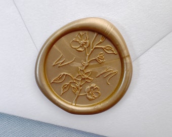 Secret Garden Wax Seals | Monogram Self Adhesive Wax Seal Stickers