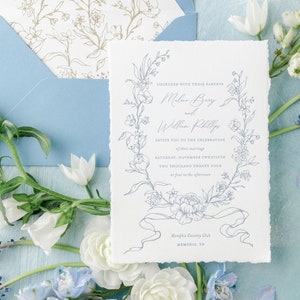 Secret Garden Wedding Suite | Letterpress Wedding Invitations on Handmade Paper