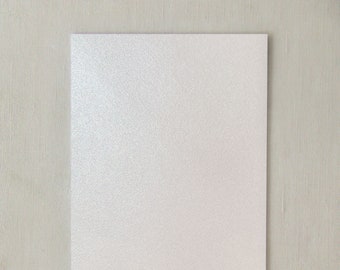 Crystal Cardstock Paper |  White Metallic Paper