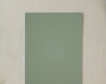 Handmade Sage Green Cotton 5x7 Paper Cards for Wedding Invitations  Cardstock SAMPLE 