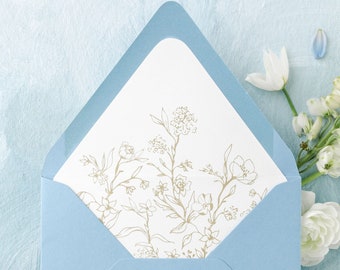 Secret Garden Envelope Liner | Illustrated Floral Liner