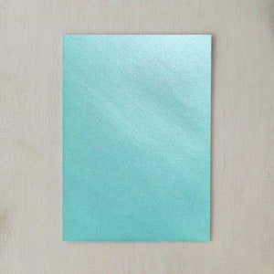 Lagune Karton Papier |  Türkises Metallic Papier