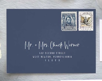 Livi Envelope Addressing in White Ink | Digital Printed Envelope Addressing