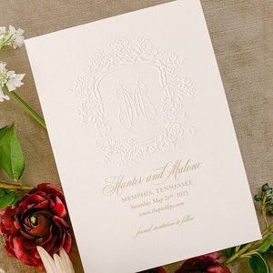 Regency Save The Date | Embossed Crest Save The Date