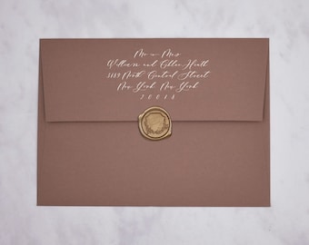Nubuck Brown Straight Flap Envelopes | Light Brown Envelopes