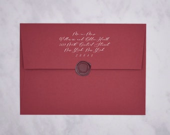 Scarlet Straight Flap Envelopes | Red Wedding Envelopes