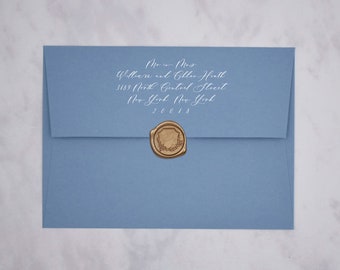 New Blue Straight Flap Envelopes