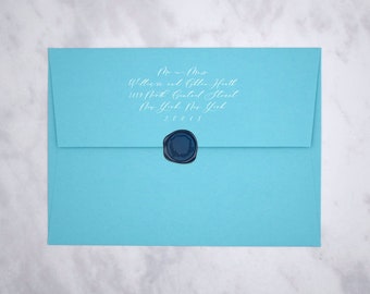 Turquoise Straight Flap Envelopes