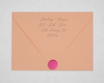 Peach Wedding Envelopes | Pointed Flap Envelopes