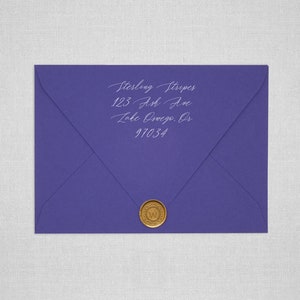 Koningsblauwe Trouwenveloppen | Puntige Flap Enveloppen