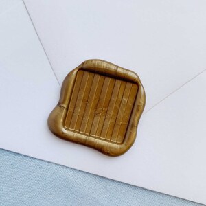 Striped Square Wax Seals | Self Adhesive Square Wax Seal Stickers