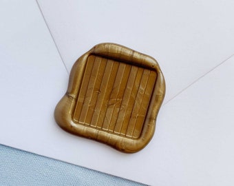 Striped Square Wax Seals | Self Adhesive Square Wax Seal Stickers