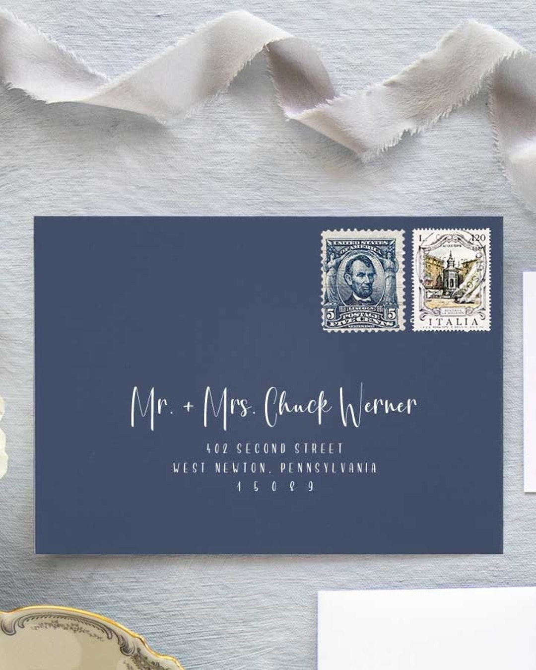 Livi Envelope Addressing in White Ink | Digital Printed Envelope ...