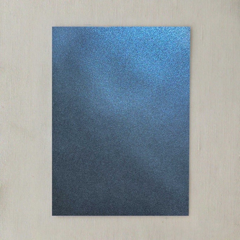 Shiny Blue Cardstock Paper Navy Metallic Paper Etsy