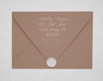 Nubuck Brown Euro Flap Envelopes | Light Brown Pointed Flap Envelopes