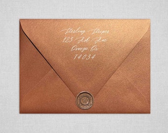 Copper Metallic Wedding Envelopes | Pointed Flap Envelopes